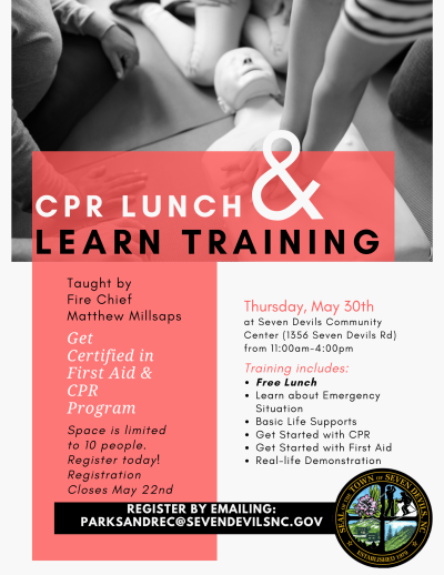 May 2024 CPR Lunch and Learn Flyer
