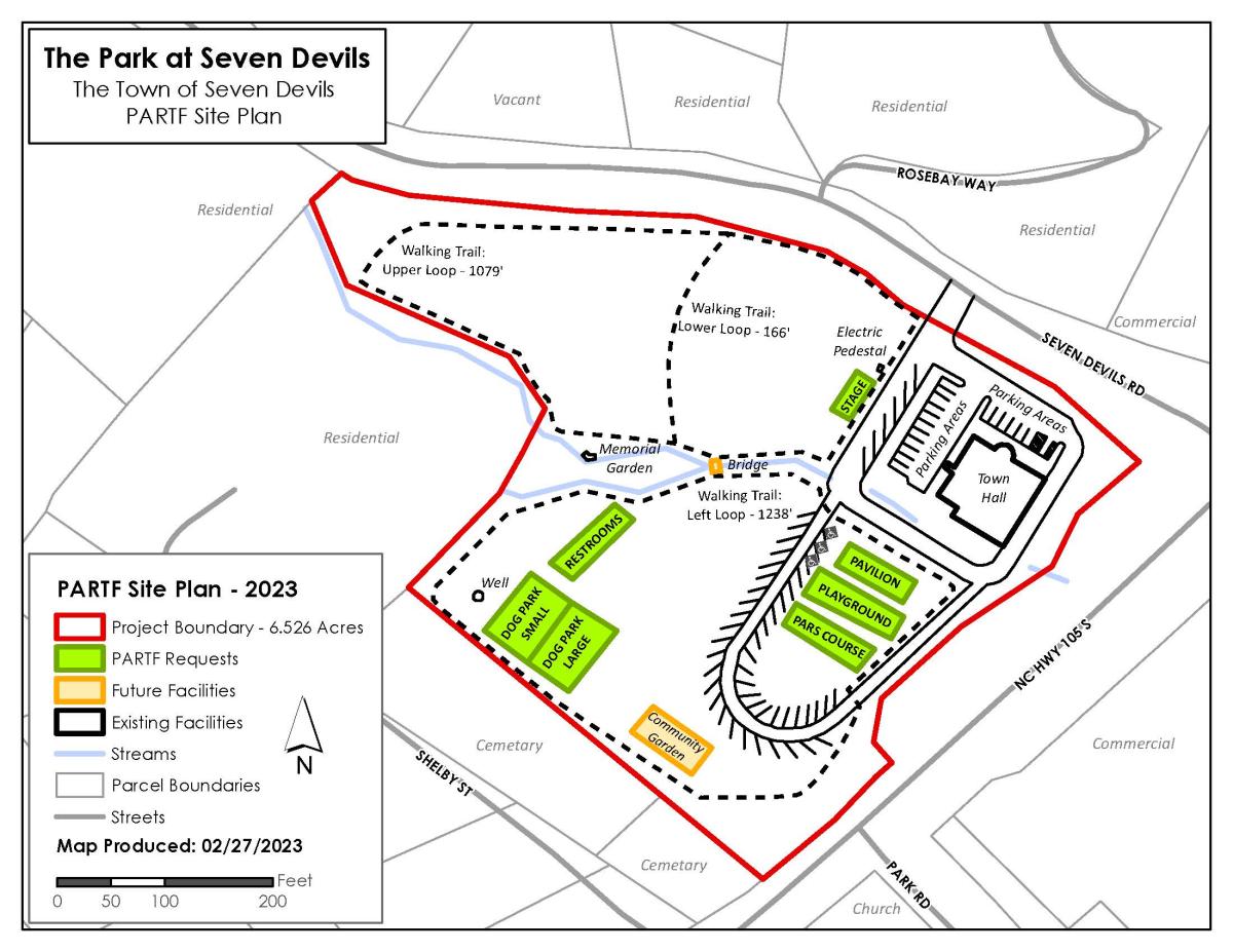 Site Plan of The Park at Seven Devils 2023