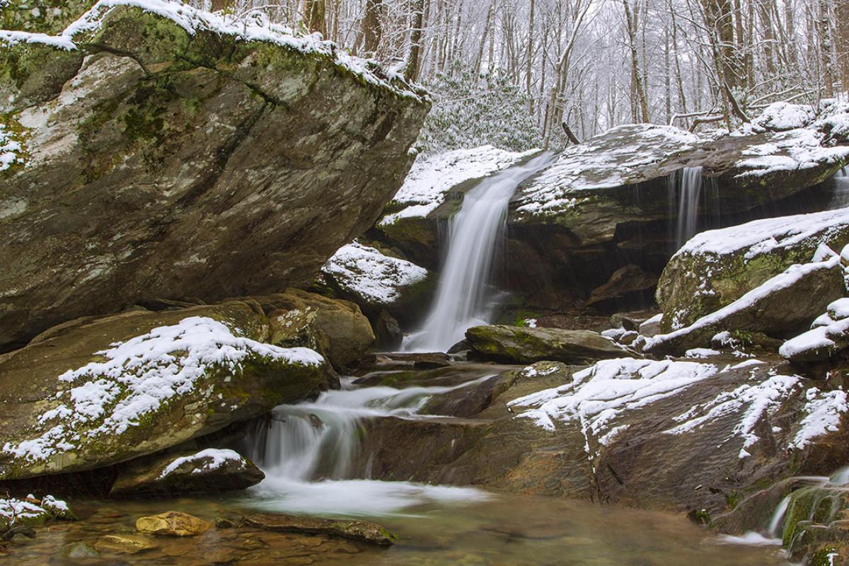 Winter Picture of Otter Falls